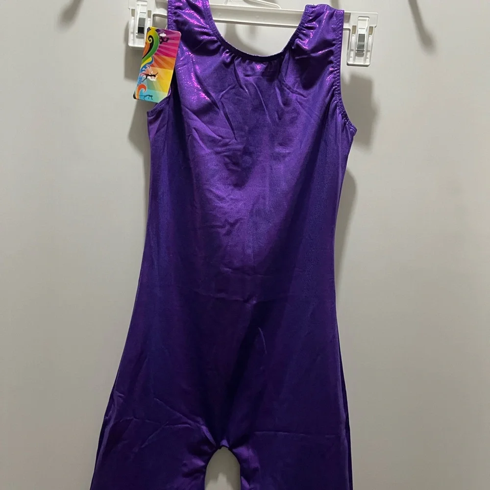NWT Gymnastics Leotards For Girls Size 5-6 Year Old Color Purple Brozing